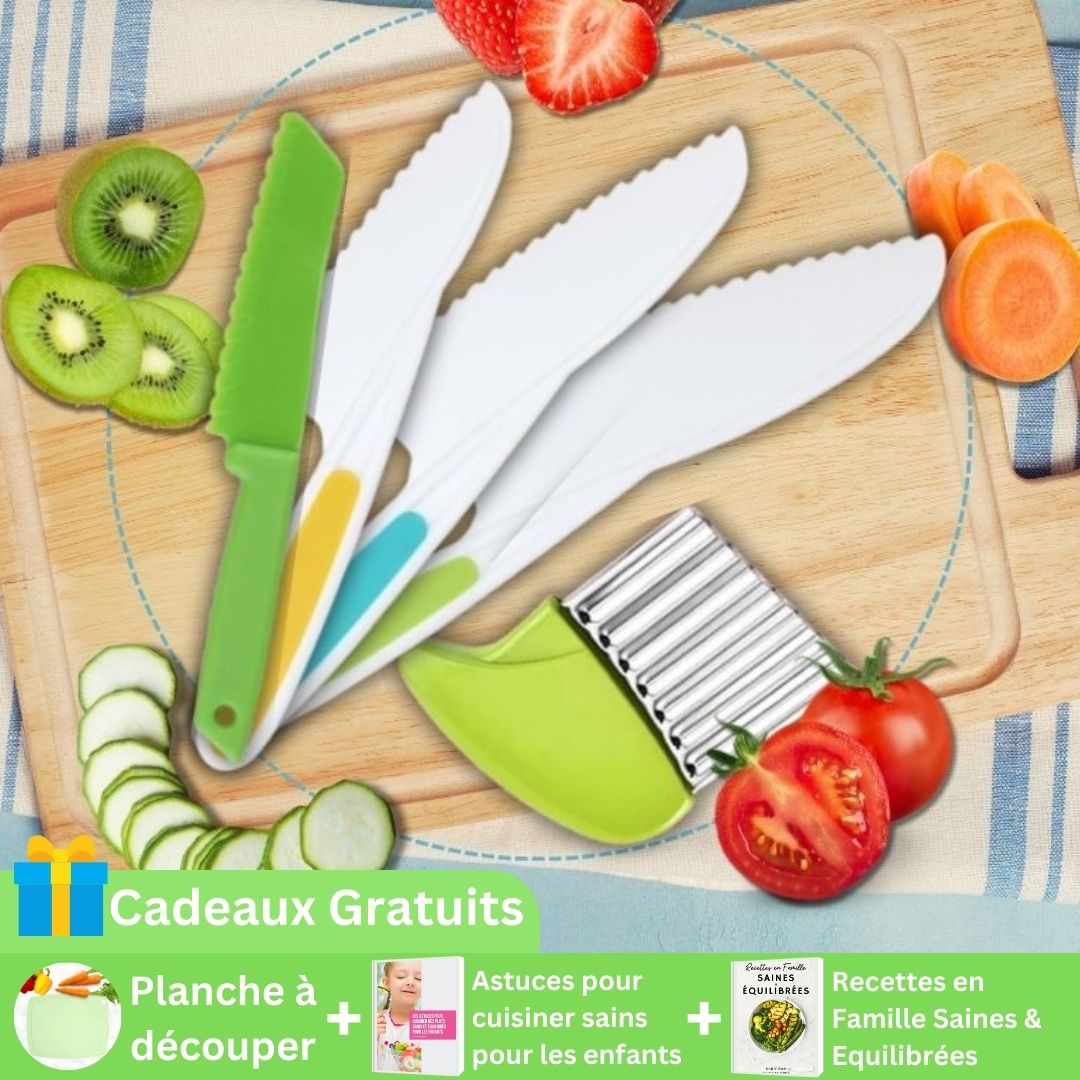 Kit Couteau sécurité de Cuisine pour Enfants - 17 Pièces Couteau Montessori  Enfants pour couper et cuire