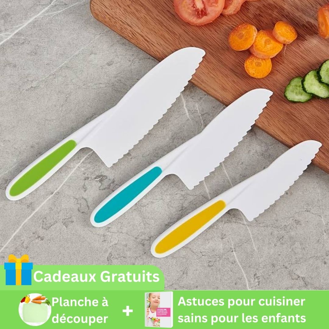 Couteau de cuisine coloré pour enfants, Chef Nylon opaque Fruit